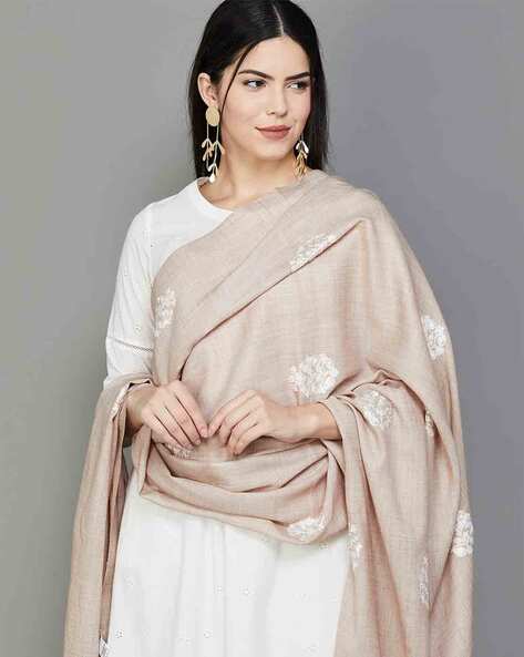 Women Embroidered Shawl Price in India
