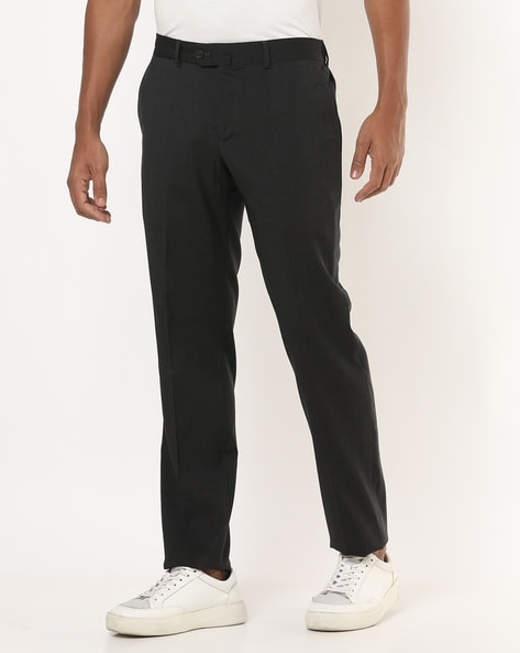 Buy Van Heusen Grey Slim Fit Trousers for Mens Online @ Tata CLiQ