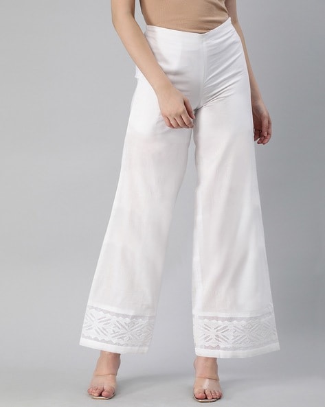 Pant Palazo Women White