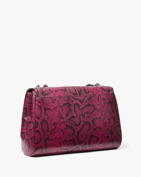 Michael kors hotsell pink snakeskin bag