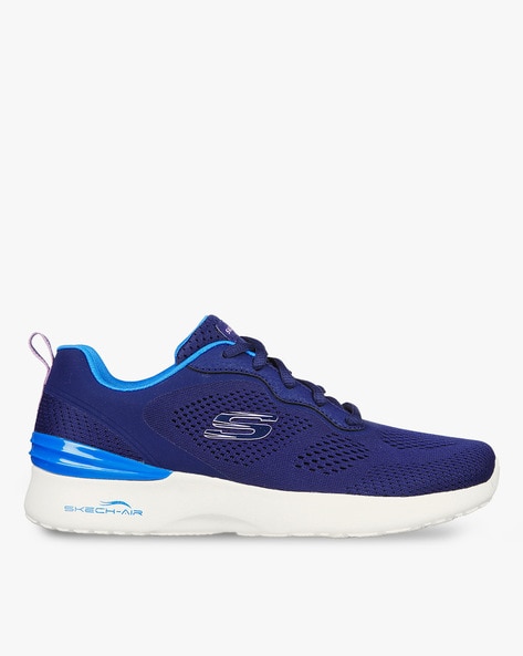 Skechers lace up sneakers 2025 azul