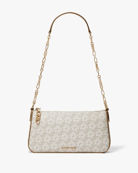 Buy Michael Kors Empire Medium Chain Link Pochette White Color