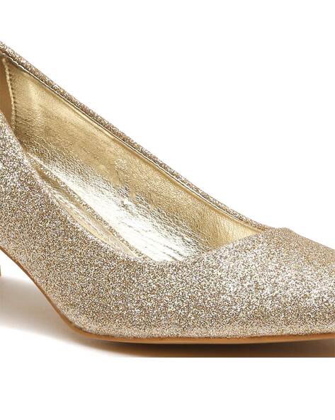 LESSA Gold Glitter Platform Block Heel | Women's Heels – Steve Madden
