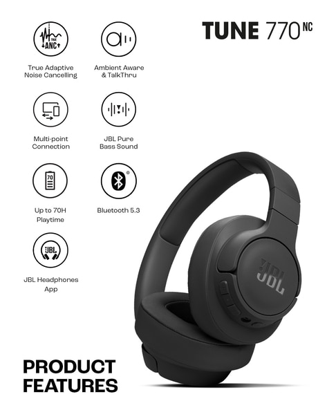 JBL LIVE 770NC Wireless Over-Ear Headphones with True Adaptive