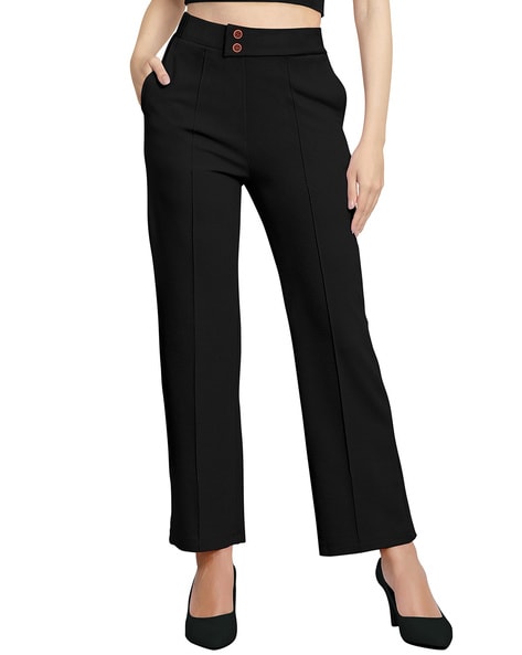 Buy Beige Trousers & Pants for Women by Popnetic Online | Ajio.com