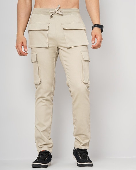 Buy celio* Khaki Regular Fit Drawstring Trousers for Men's Online @ Tata  CLiQ