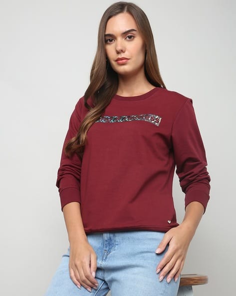 Buy Wine Sweaters Cardigans for Women by SPYKAR Online