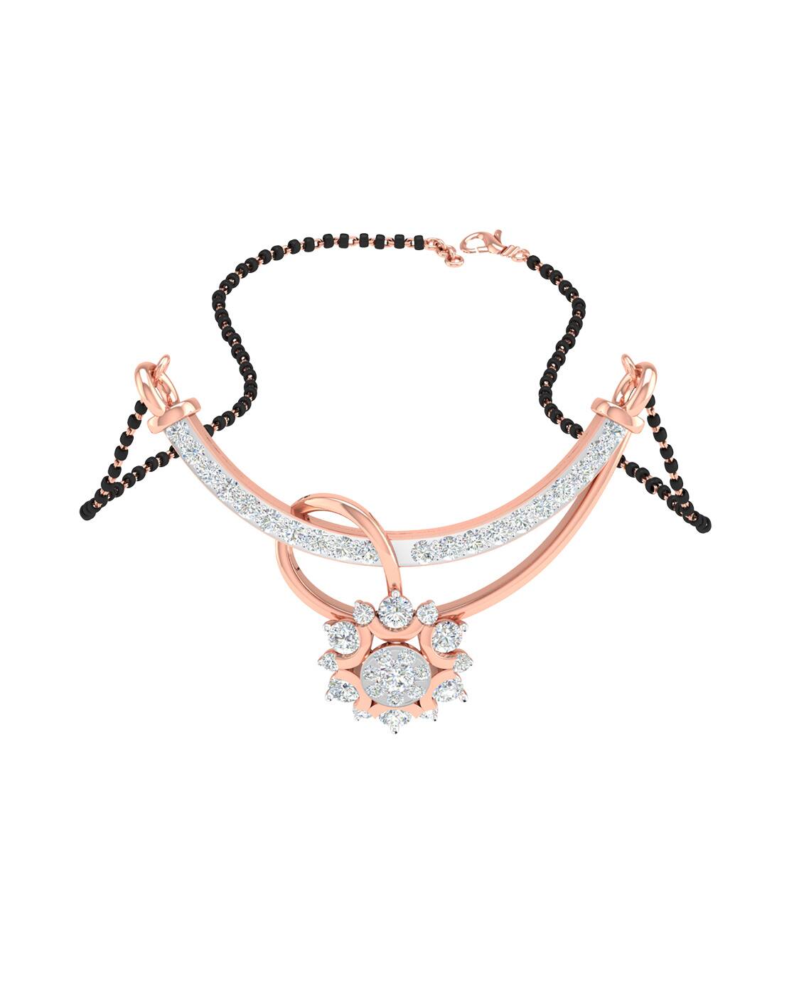 Buy Rose Gold Necklaces Pendants for Women by Trishty Online