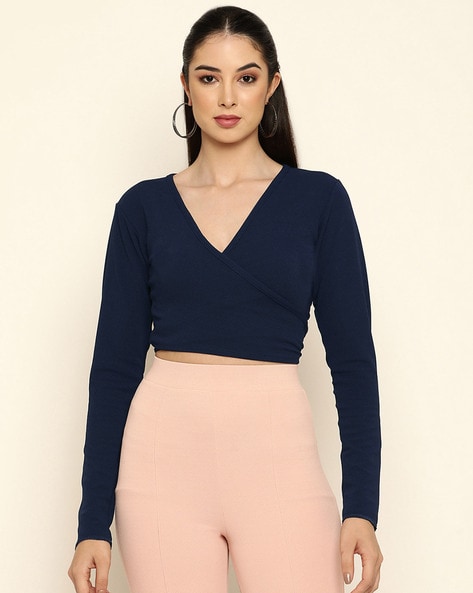 Buy Navy Blue Tops for Women by Sugathari Online