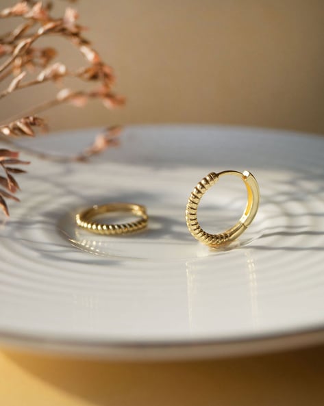 Sterling silver deals gold plated hoops