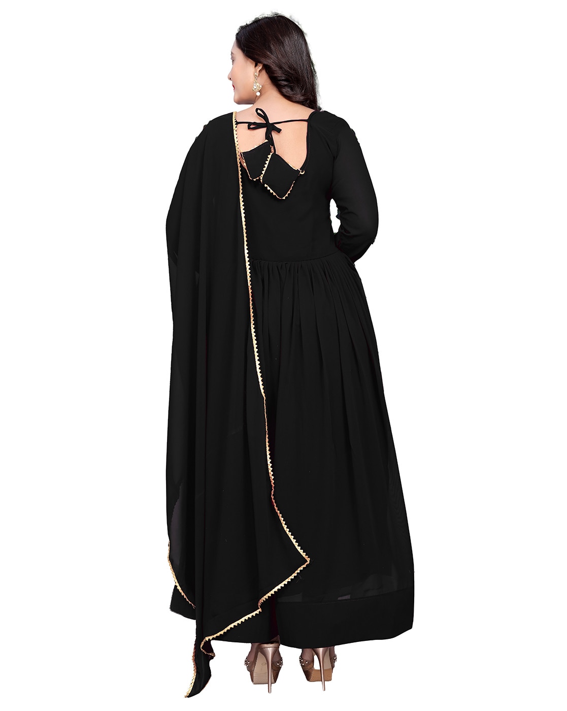 3/4 Sleeve Black Anarkali Kurti, Size: S at Rs 270 in Jaipur | ID:  2850628854830