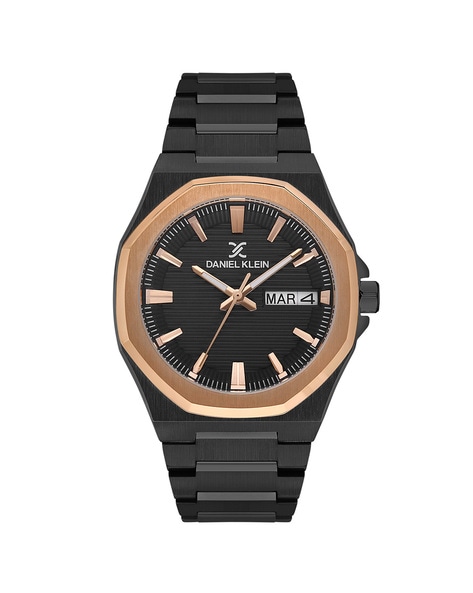 Daniel klein black analog watch best sale