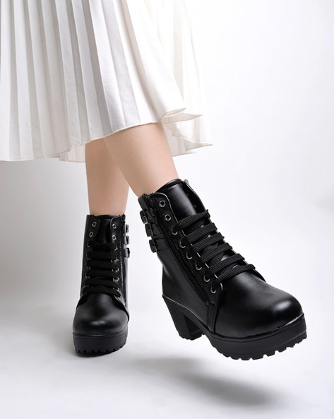 Buy Black Boots for Girls by Shoetopia Online Ajio