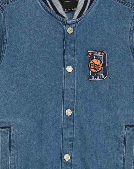 Pro Standard Women's Philadelphia 76ers Denim Varsity Bomber Jacket |  Dick's Sporting Goods