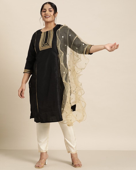 Women Embroidered Dupatta with Tapping Price in India