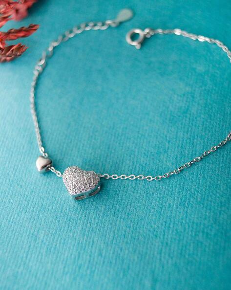 1 ct. t.w. Diamond Infinity Heart Bracelet in Sterling Silver | BJ's  Wholesale Club