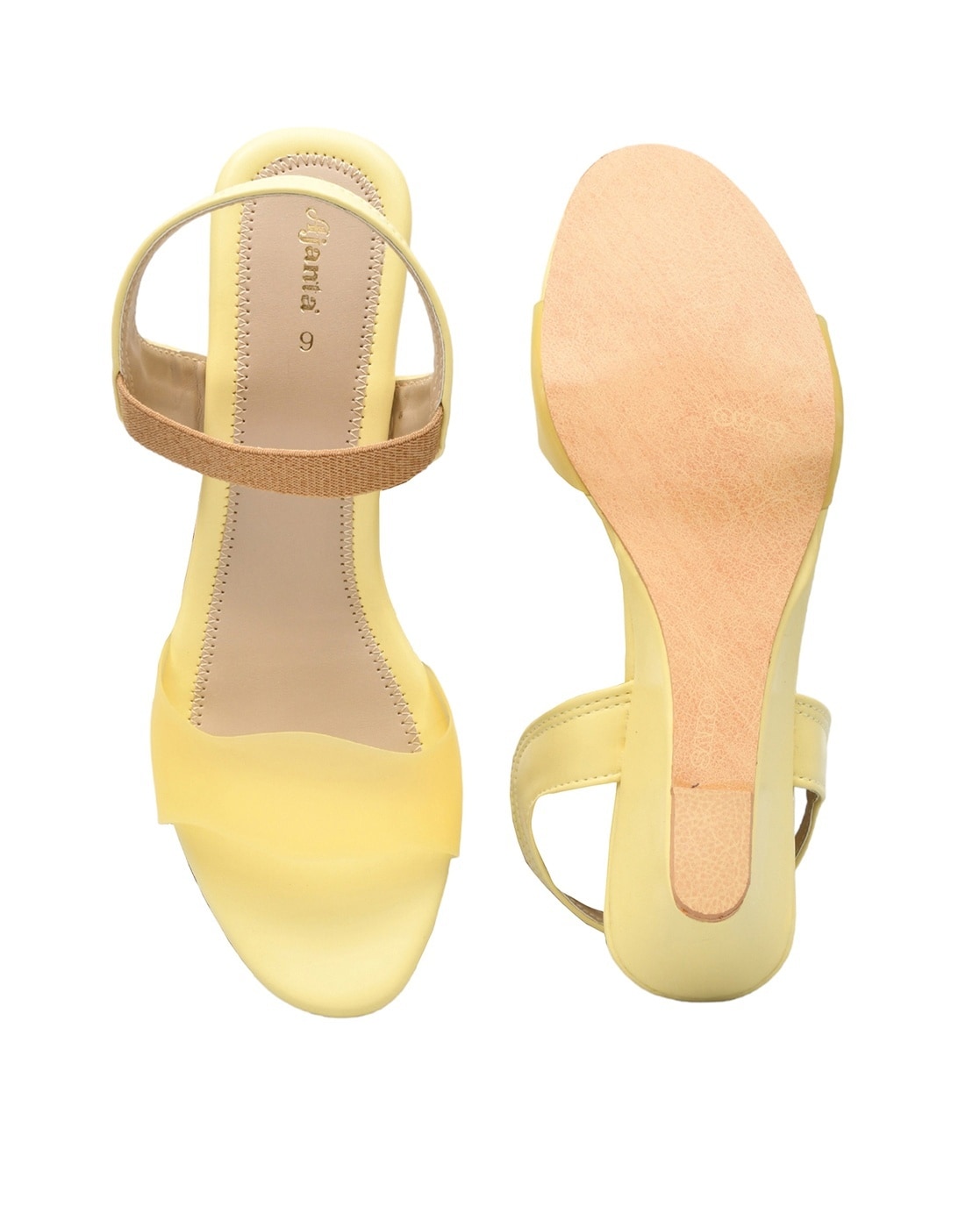 Lasting Impression Light Yellow Lace Up Heel – Anjouil's