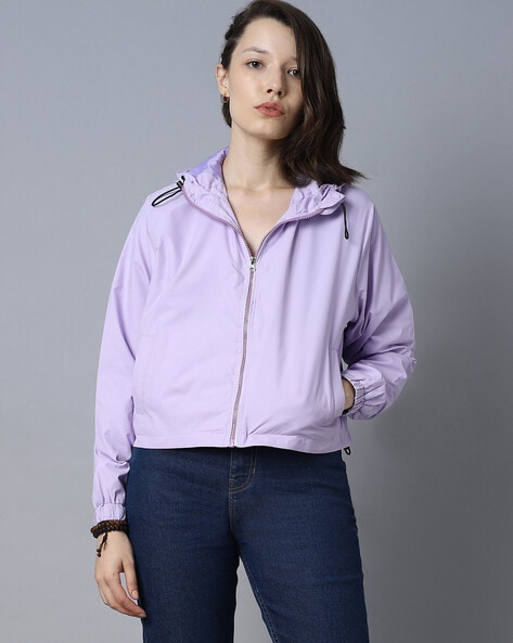 Womens running jacket with zip online pockets