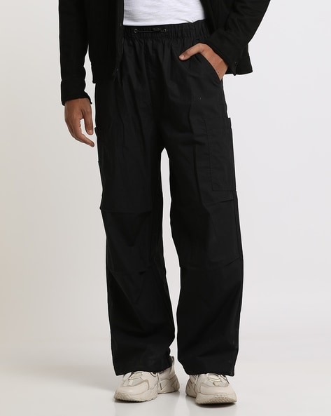 Jaded London OVERSIZED PARACHUTE PANTS - Cargo trousers - black -  Zalando.co.uk