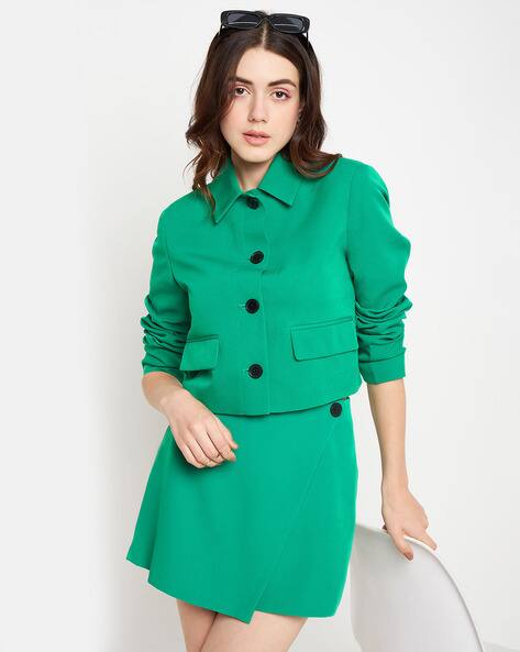 Women Relaxed Fit Single-Breasted Blazer
