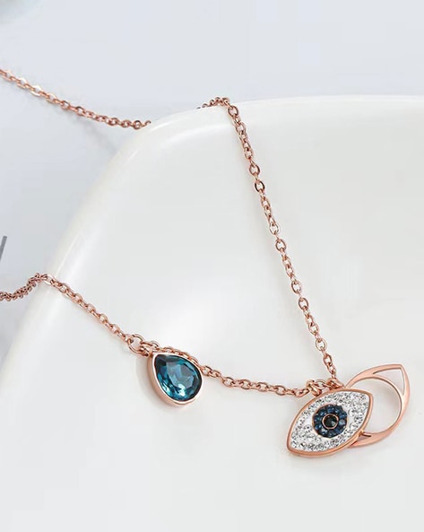 Tiny Evil eye Necklace, Mini Evil Eye Gold Pendant Necklace, Dainty Mi –  Anya Collection