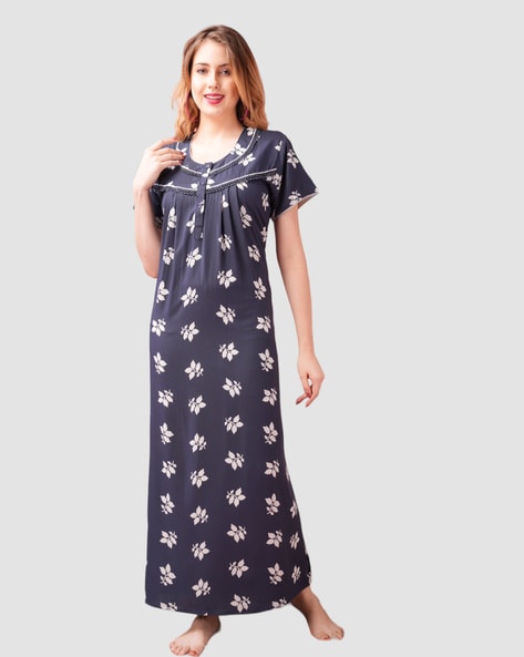 Dark Blue Womens Night Dresses And Nighties Online In India