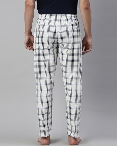 Men Checked Pyjamas with Drawstring Waist