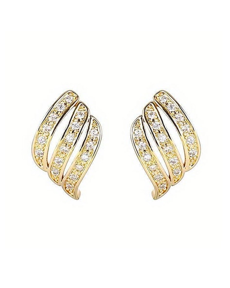 Flipkart.com - Buy Vembley Korean Diamond Studded Cross Pearl 2 Pcs/Set  Metal Stud Earring Online at Best Prices in India