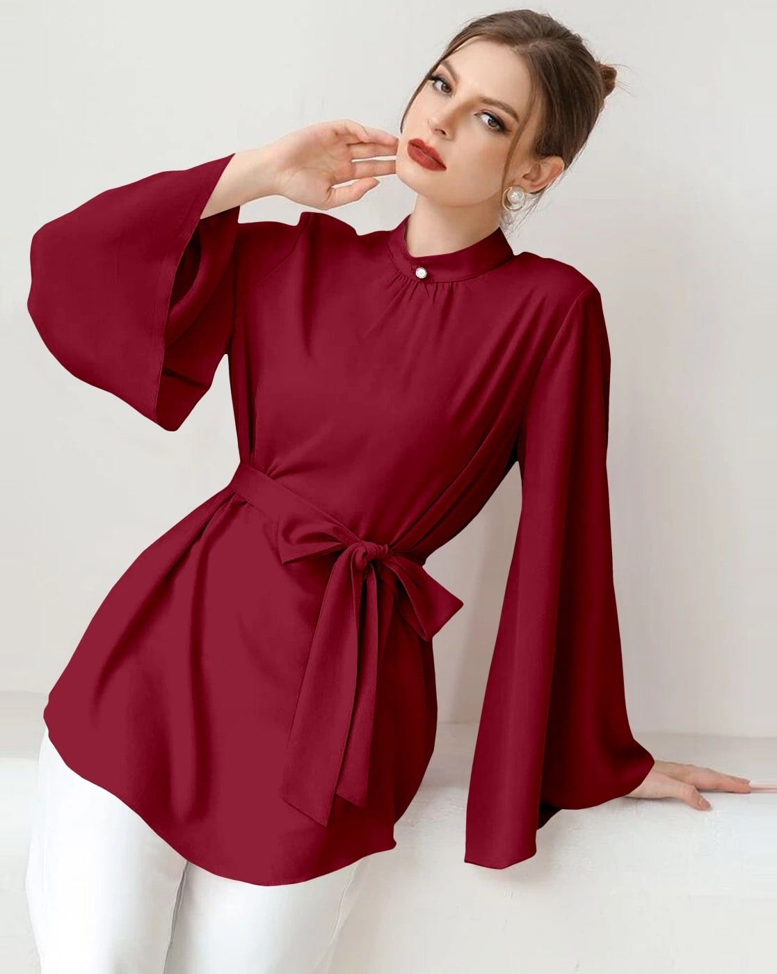 Buy Red Shirts, Tops & Tunic for Women by JASHUDI Online