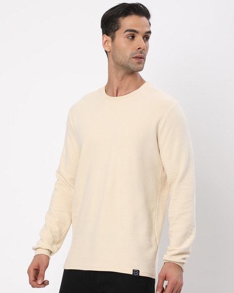 Long Regular Fit T-shirt - Beige - Men