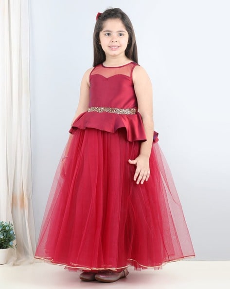INDIGO KIDS | Girl Dresses | Manon Maxi Dress in Brown Fleur – Indigo Kids