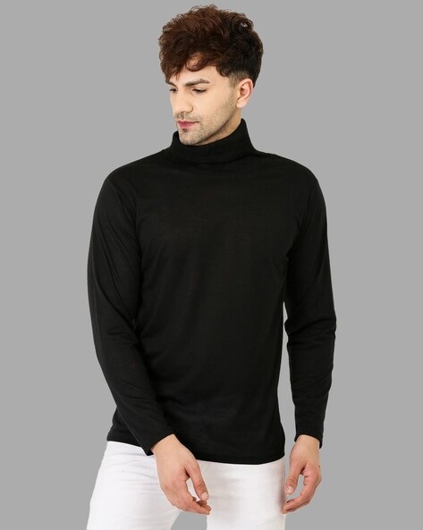 Black Turtle Neck T-Shirt