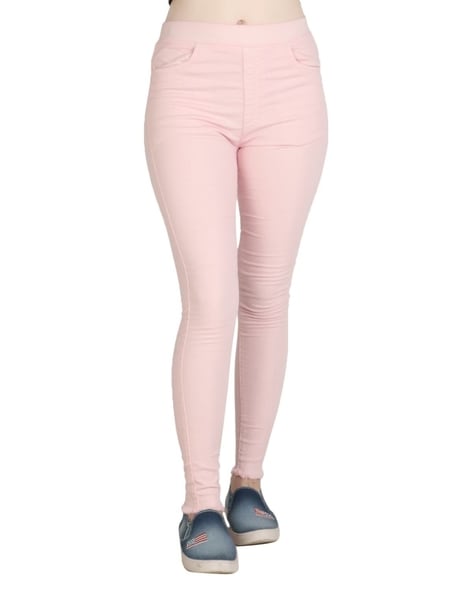 Buy Pink Jeans & Jeggings for Women by 3butterflies Online