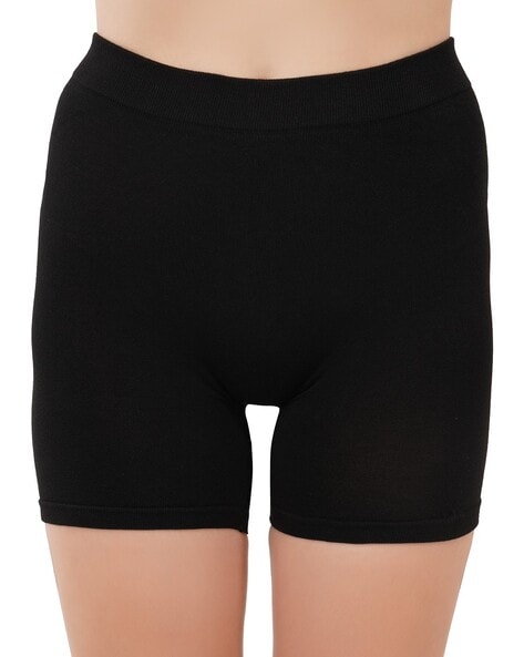 Shape Black Crinkle Rib Hot Pants | Shape | PrettyLittleThing USA