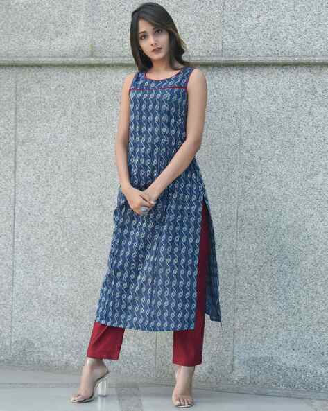 SHIV ALI APPARELS Women Geometric Pattern Straight Kurta