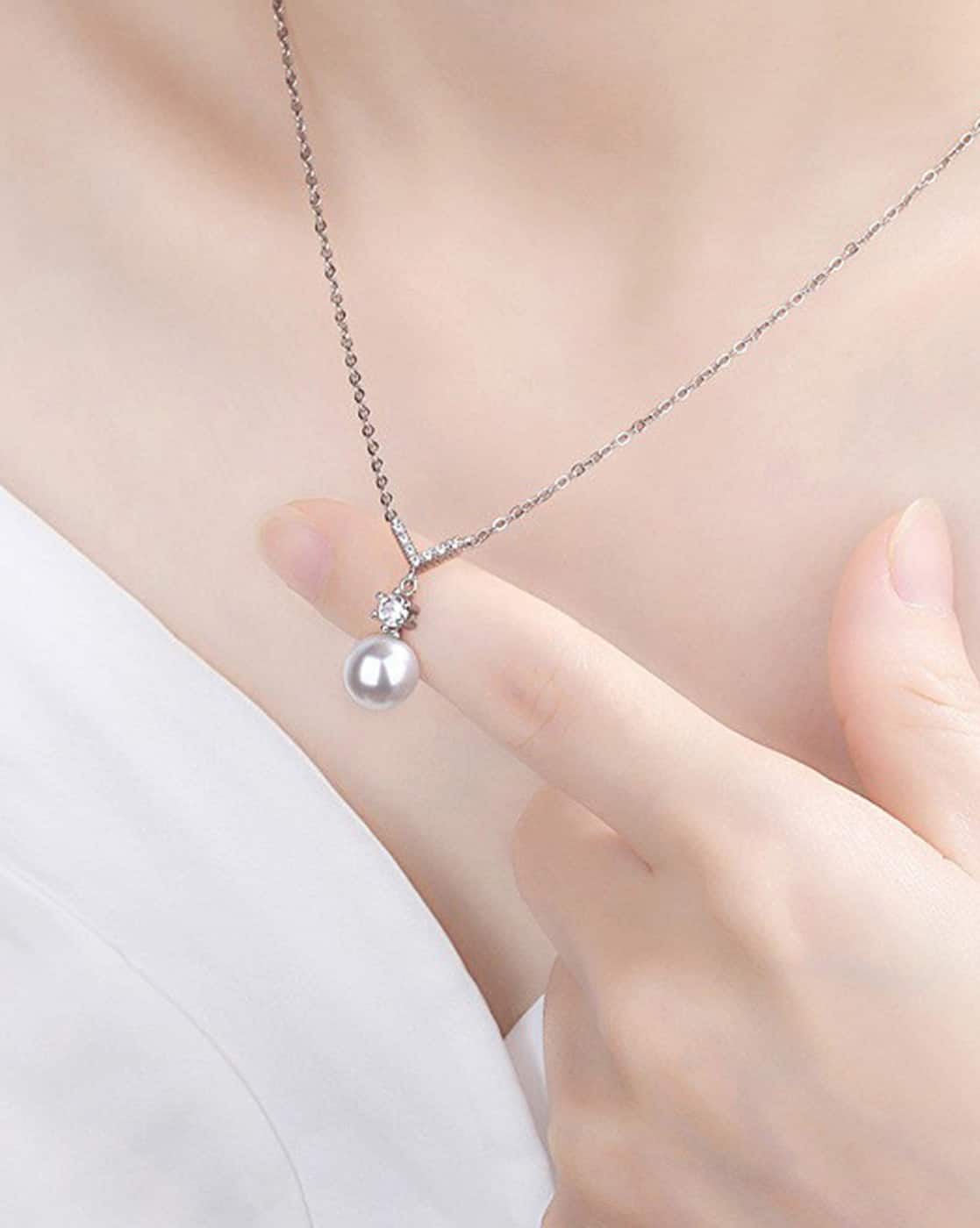 Buy Silver-Toned Necklaces & Pendants for Women by Jewels
