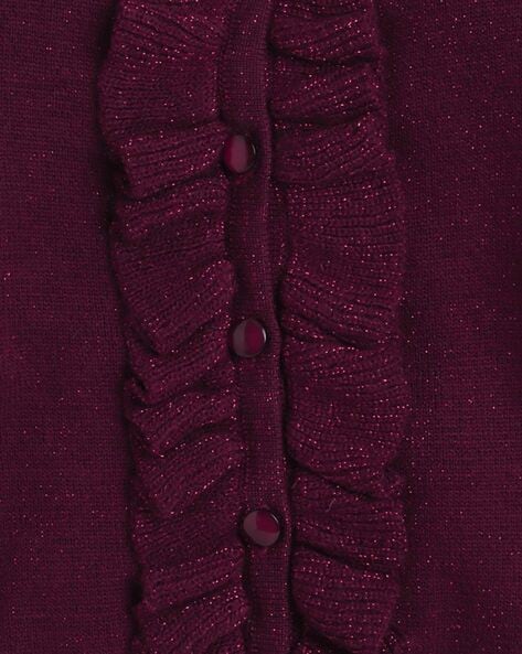 Girls top burgundy cardigans