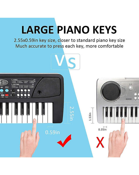 Kids Piano Toy For Toddlers Multi-function Keyboard Smooth Keys