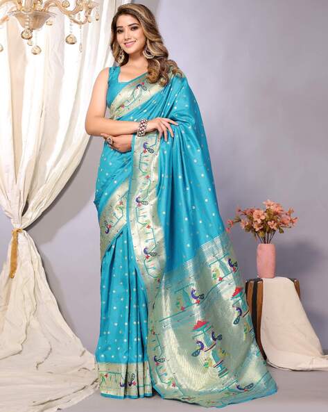 Buy Green Sarees for Women by SANGAM PRINTS Online | Ajio.com