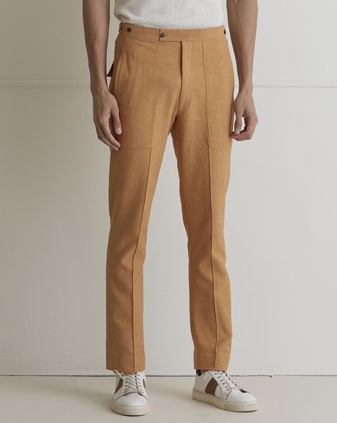 Linen-blend trousers Relaxed Fit - Light beige - Men | H&M IN-saigonsouth.com.vn