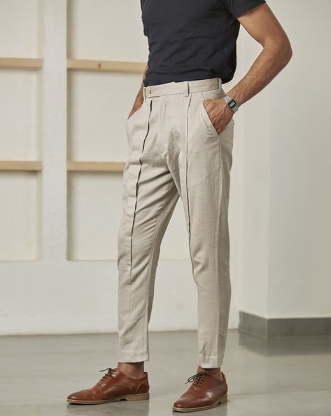 Buy Khaki Trousers & Pants for Men by Suitltd Online | Ajio.com