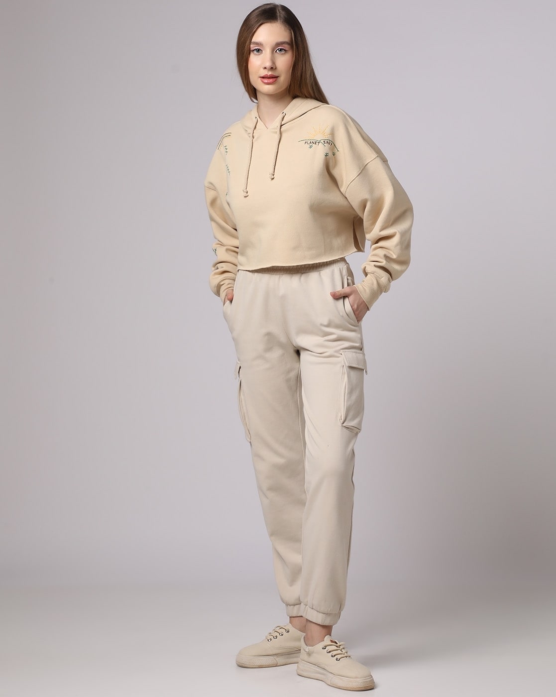 Buy Beige Sweatshirt & Hoodies for Women by Buda Jeans Co