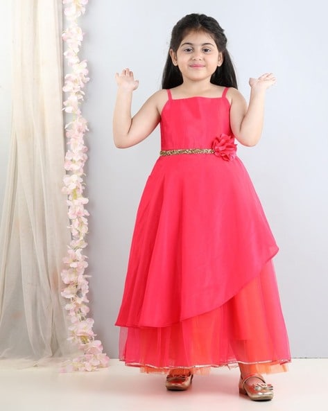 Rent & Buy Red Girls Balloon Frock Western Dance Costume in India