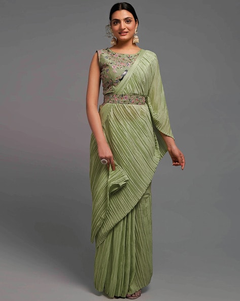 Shop Pre Pleated Sarees Online | Ready to Wear Pre Draped Saree in USA –  ONE MINUTE SAREE