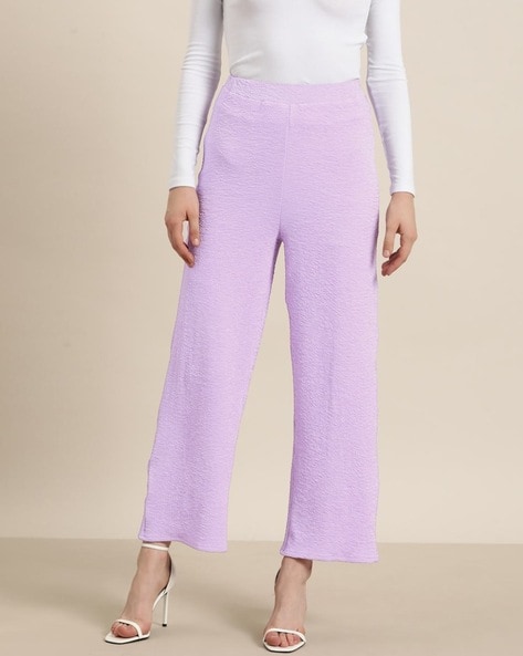 Women Flared Pants with Elasticated Waist