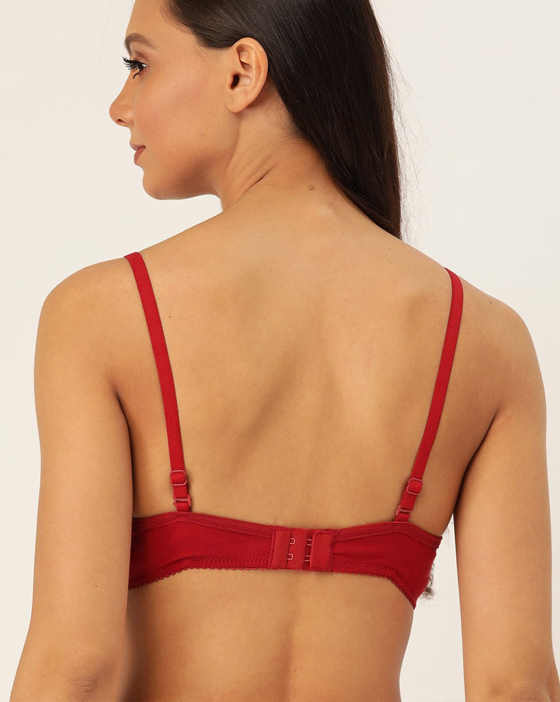 Buy Lady Lyka Padded Non Wired Medium Coverage T-Shirt Bra - Wine at Rs.374  online