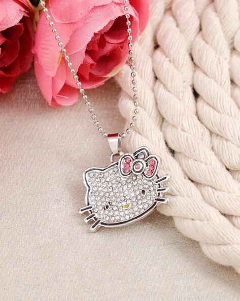 owichi silver pendants women sterling silver kitty cat pendant with chain