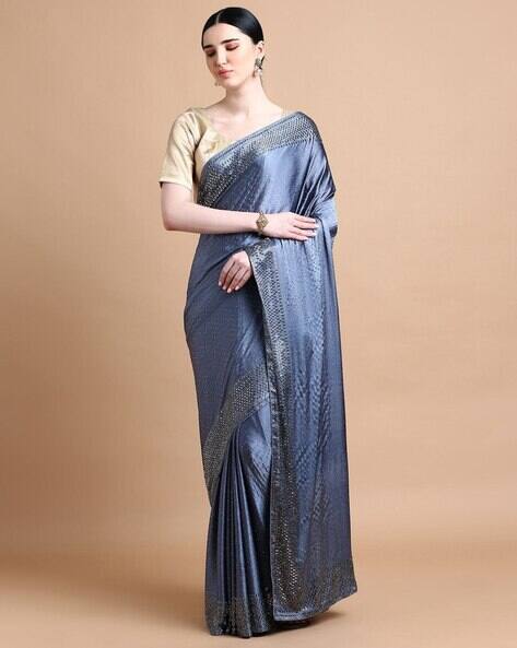 Buy GREY Sarees for Women by Kalyan Silks Online