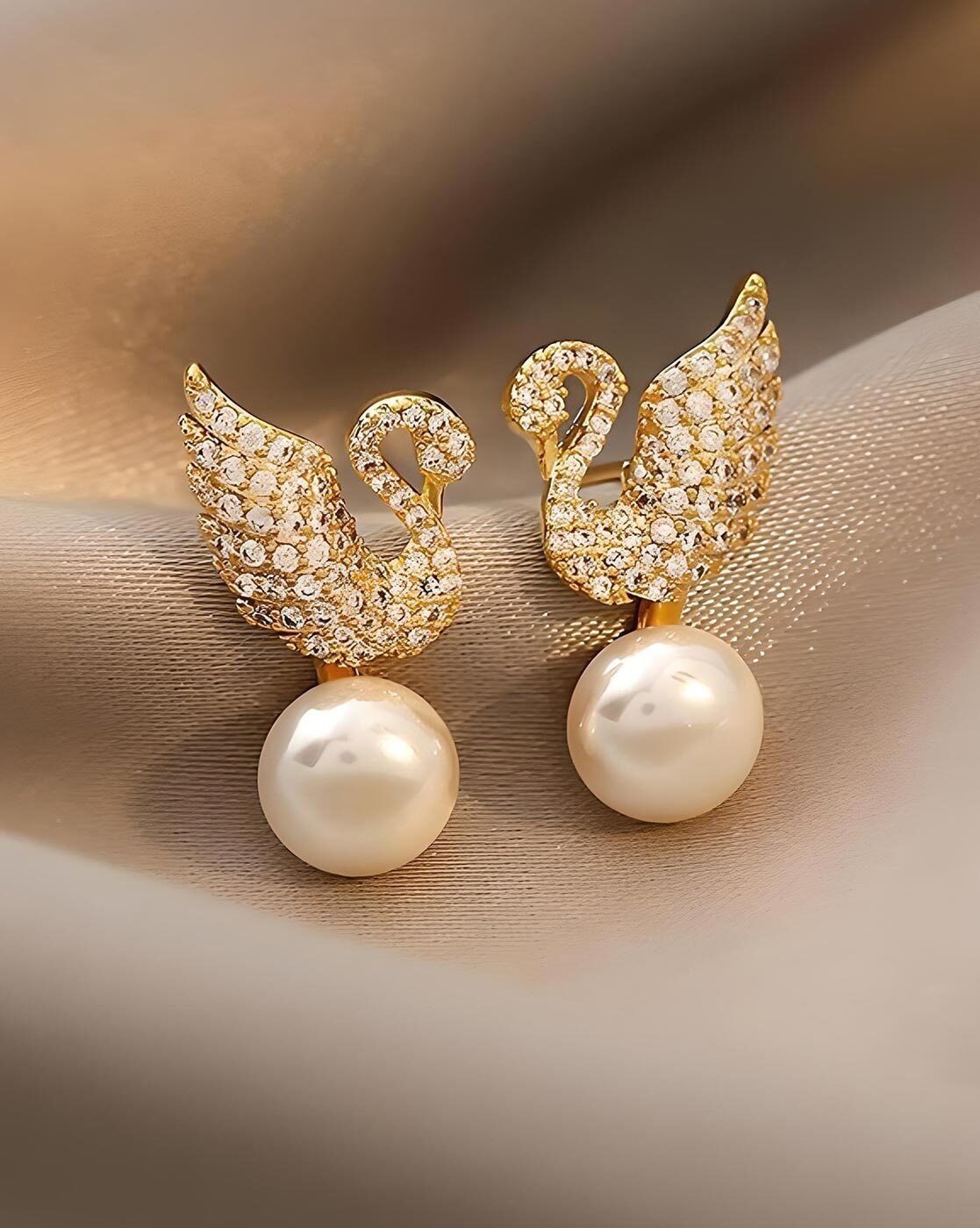 Gold, Black Jade, Pink Sapphire And Diamond Swan Earrings Available For  Immediate Sale At Sotheby's