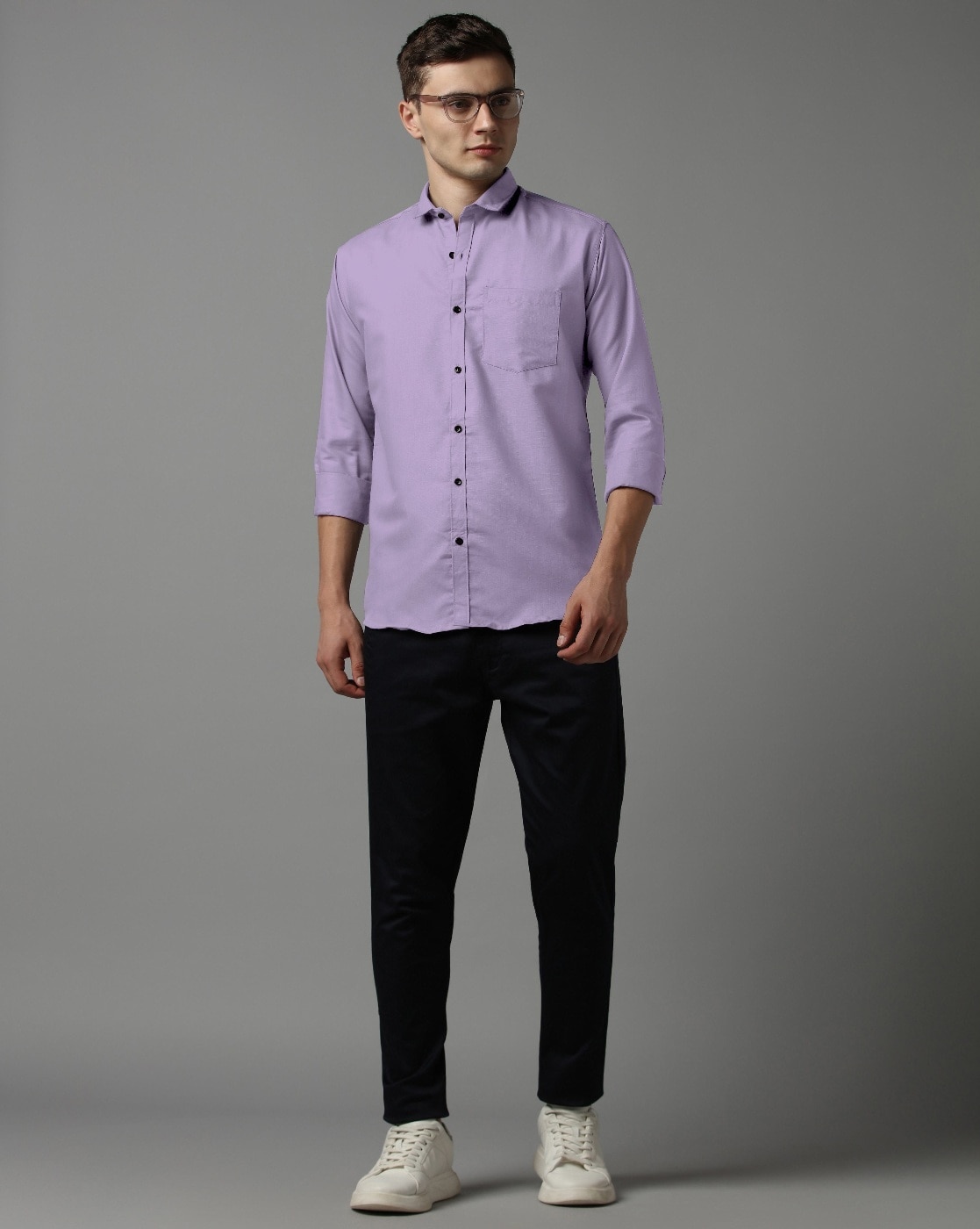 Buy Lavender Shirts for Men by Woxen Online